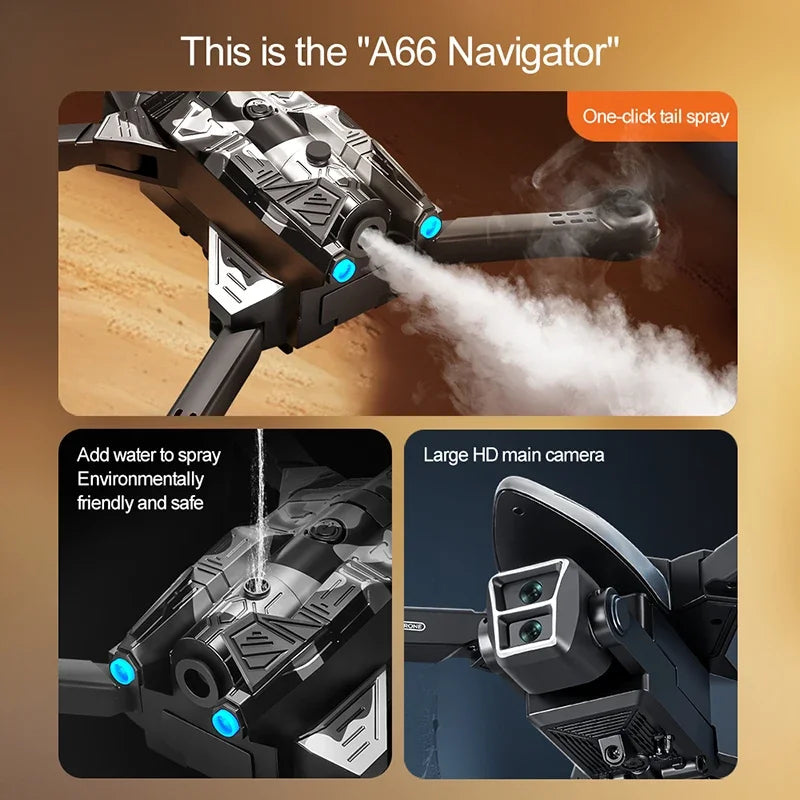 Lenovo A66 Drone 8K HD Dual Camera Brushless Motor Obstacle Avoidance Dron RC Helicopter Foldable Quadcopter Toy Original GLOBGRIP®