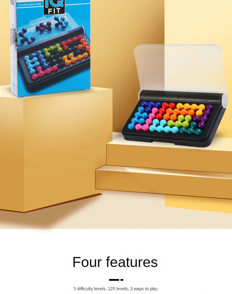 🧠 120 Challenges IQ 3D Puzzle Board Game - 2D GLOBGRIP®