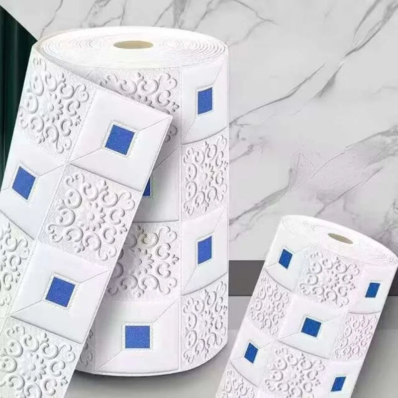 70cmx2m Meter Foam 3D Wall Stickers Self Adhesive Panel Home Decor Living Room Bedroom House Decoration Bathroom Brick Wallpaper GLOBGRIP®