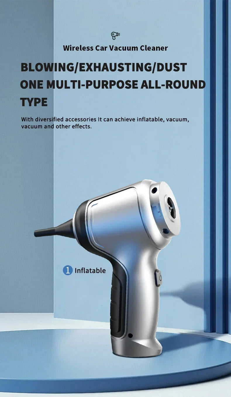 Wireless Car Vacuum Cleaner Strong Cordless Cleaner Suction Handheld Auto Vacuum Home&Car Dual Use MiniVacuum Cleaner Appliance GLOBGRIP®