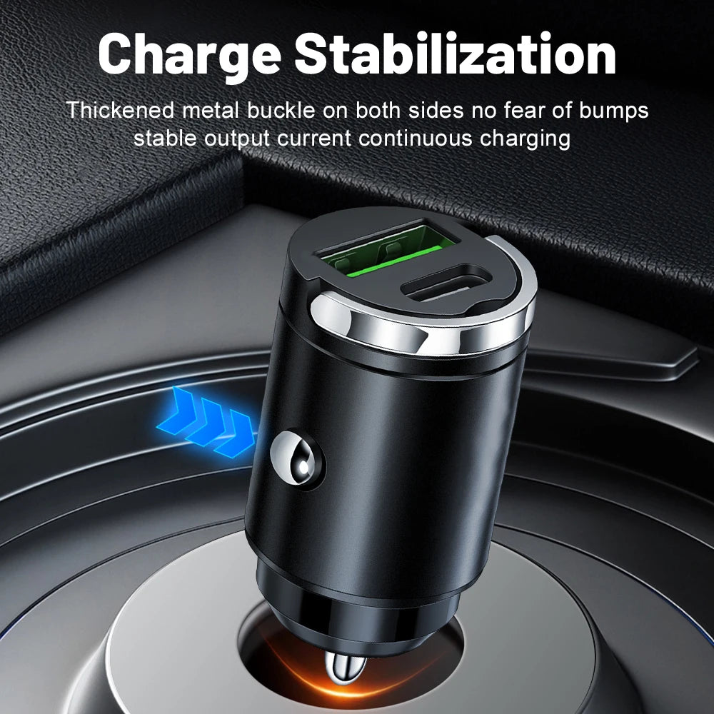 Mini PD USB Car Charger Lighter Type C Car Charger GLOBGRIP®