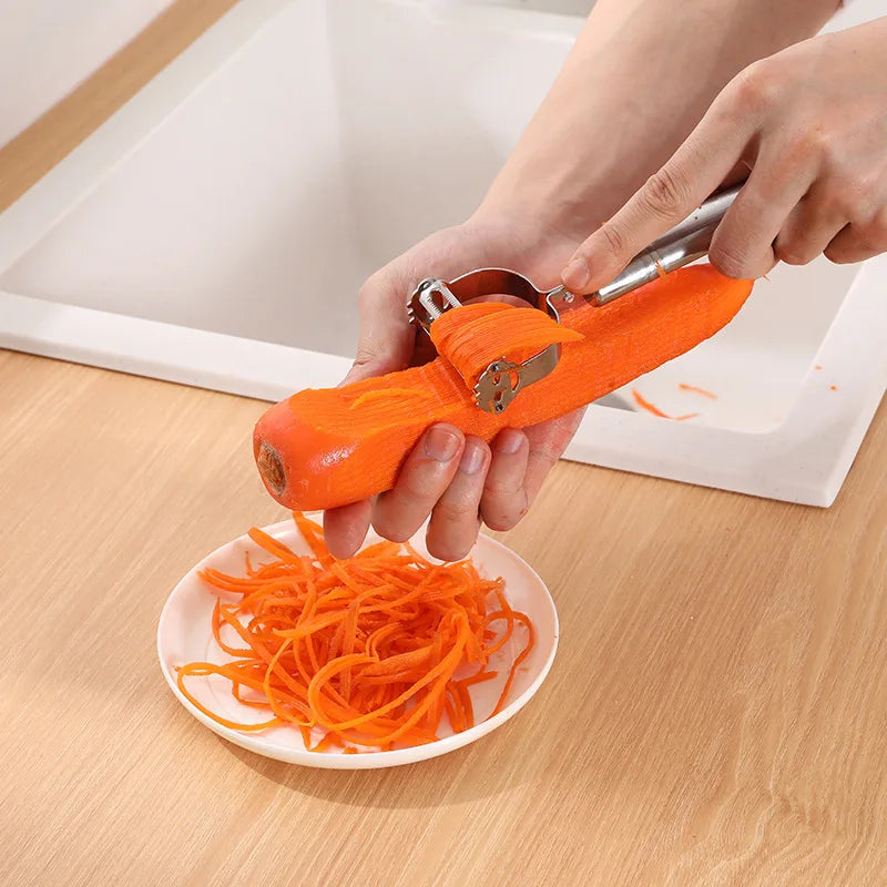High Quality Stainless Steel Potato Cucumber Carrot Grater Julienne Peeler Vegetables Fruit Peeler Vegetable Slicer GLOBGRIP®