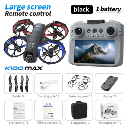 Xiaomi K100 MAX Mini Drone Professional 4K HD Dual Camera Fpv Screen Optical Flow Drone Toys Quadcopter Brushless Dron Toy Gift GLOBGRIP®