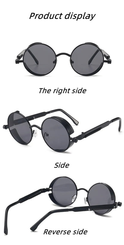 🕶️ Steampunk Glasses – New Fashion Round Sunglasses GLOBGRIP®