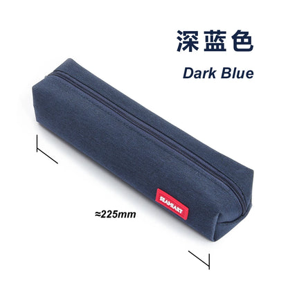 SeamiArt 1pc Small Solid Color Simple Zipper Kawai Pencil Case Mini Pen Bags Papeleria Stationery for School Office Suppliers GLOBGRIP®