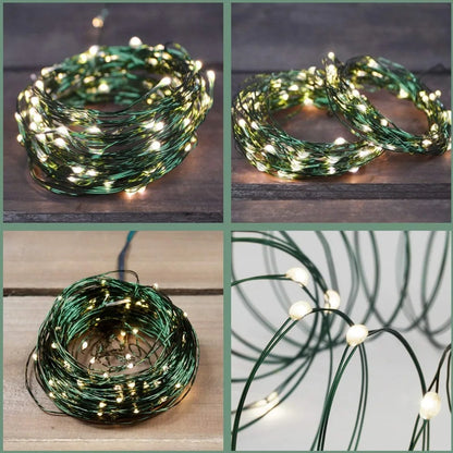 Green Cable LED Christmas String Fairy Lights Garland Outdoor Waterproof For Birthday Party Halloween Garden Room Decoration GLOBGRIP®