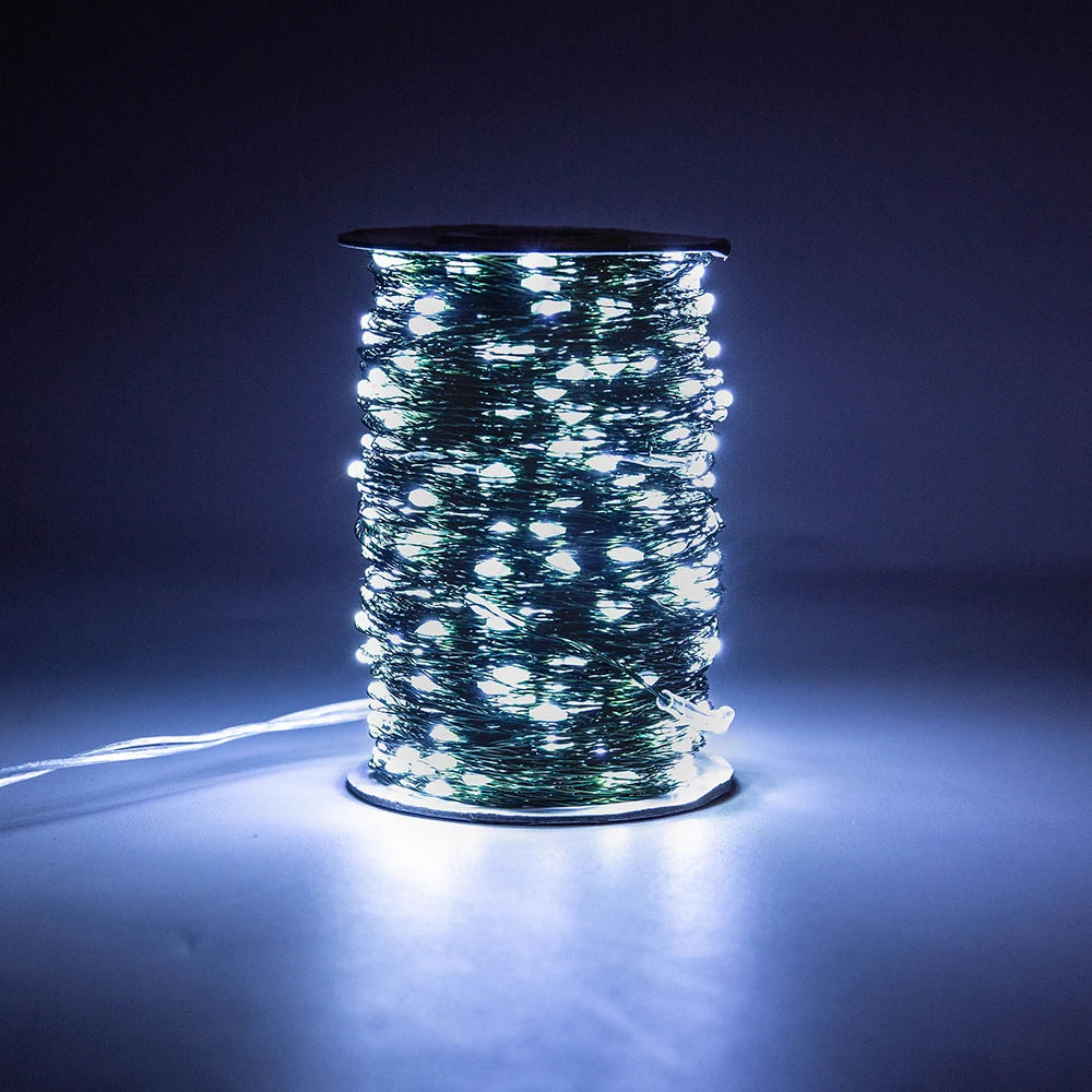 Green Cable LED Christmas String Fairy Lights Garland Outdoor Waterproof For Birthday Party Halloween Garden Room Decoration GLOBGRIP®