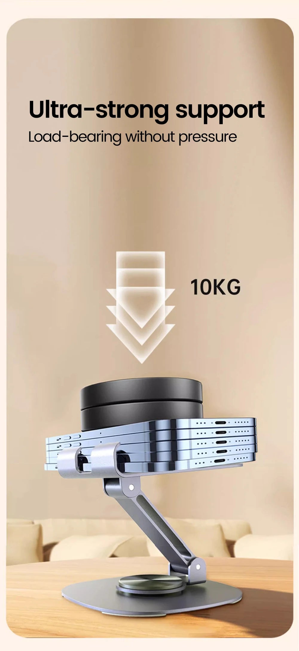 Olaf Rotating Table Cell Phone Holder Support Desktop Stand For iPad Samsung iPhone 15 14 13 Mobile Mount GLOBGRIP®