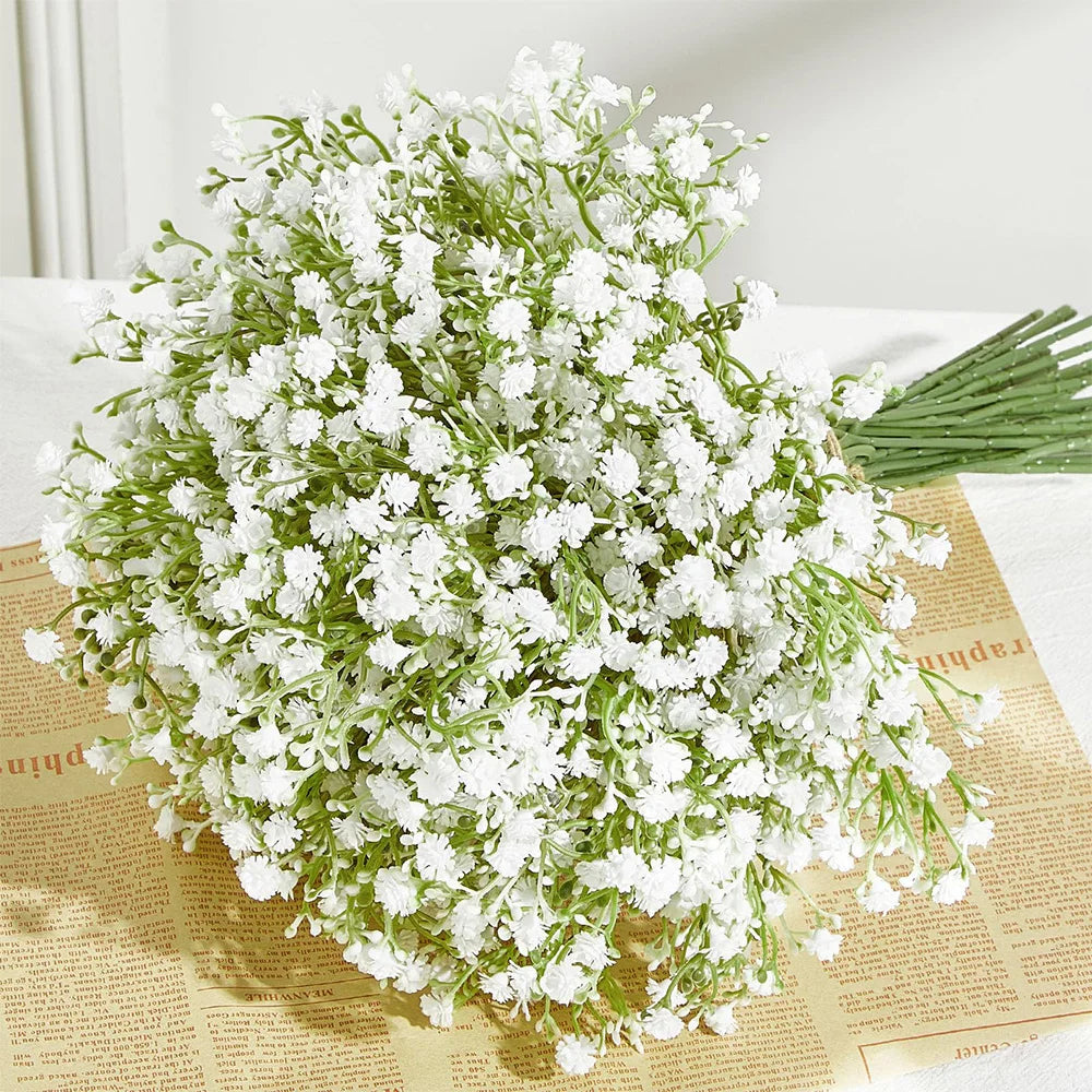10/15pcs Artificial Flowers Baby Breath Flower Fake Gypsophila for Wedding Party Home Decoration Floral Bouquets DIY Accessories GLOBGRIP®