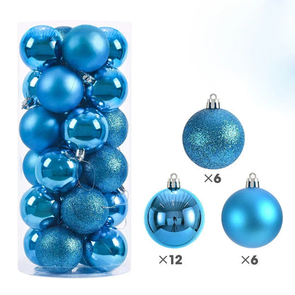 24Pcs 3/4/6CM Christmas Balls Big Ball Christmas Tree Pendant Ornaments for Party Decor 2025 New Year Navidad Gifts Accessory GLOBGRIP®