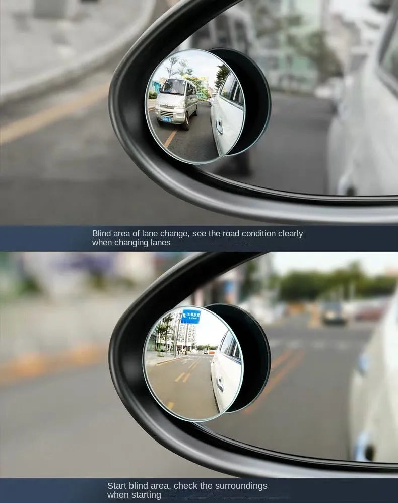 Car Blind Spot Rear View Mirror Wide Angle 360 Degree GLOBGRIP®