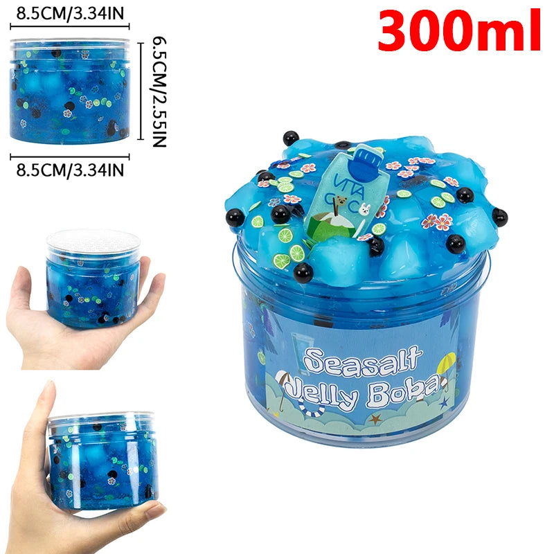 70/300ml Large Capacity Crunchy Slime Kit Premade Crystal Slime Set Super Soft And Non-Sticky Jelly Cube Slime Party Favor Gifts GLOBGRIP®