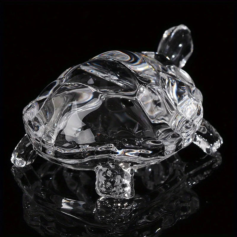 A Crystal Turtle Ornament, Mini Turtle Statue, Lucky Ornament, Suitable for Home Office Desk Decoration, Home Decoration GLOBGRIP®