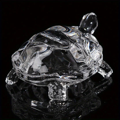 A Crystal Turtle Ornament, Mini Turtle Statue, Lucky Ornament, Suitable for Home Office Desk Decoration, Home Decoration GLOBGRIP®