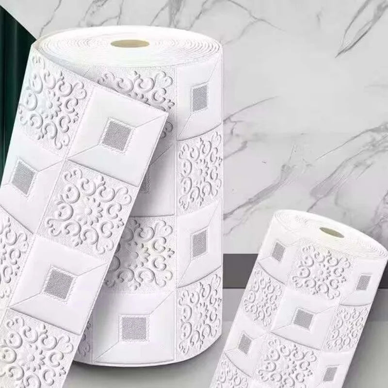 70cmx2m Meter Foam 3D Wall Stickers Self Adhesive Panel Home Decor Living Room Bedroom House Decoration Bathroom Brick Wallpaper GLOBGRIP®