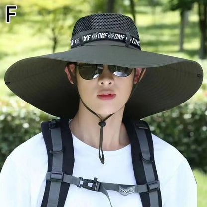Summer Large Sun Hat Men Women Breathable Fishing Caps Sun UV Protection Mesh Fisherman Hat Hiking Outdoor Beach Cap GLOBGRIP®