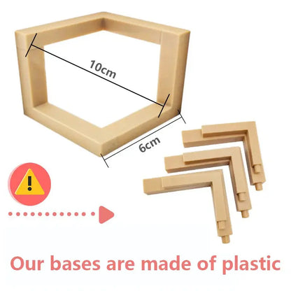 Plastic bases measuring 10cm by 6cm used for Book Light LED Moon Galaxy Night Light