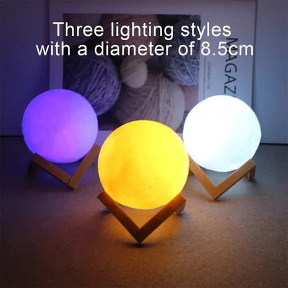 GLOBGRIP Book Light LED Moon Galaxy Night Light with three lighting styles in purple yellow and white