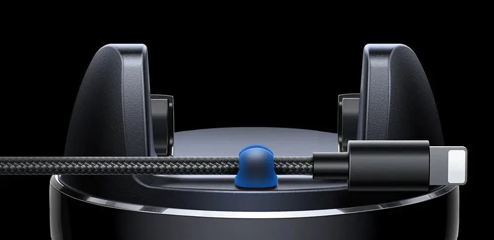 GLOBGRIP 360 degree phone holder with adjustable clamps and charging cable support