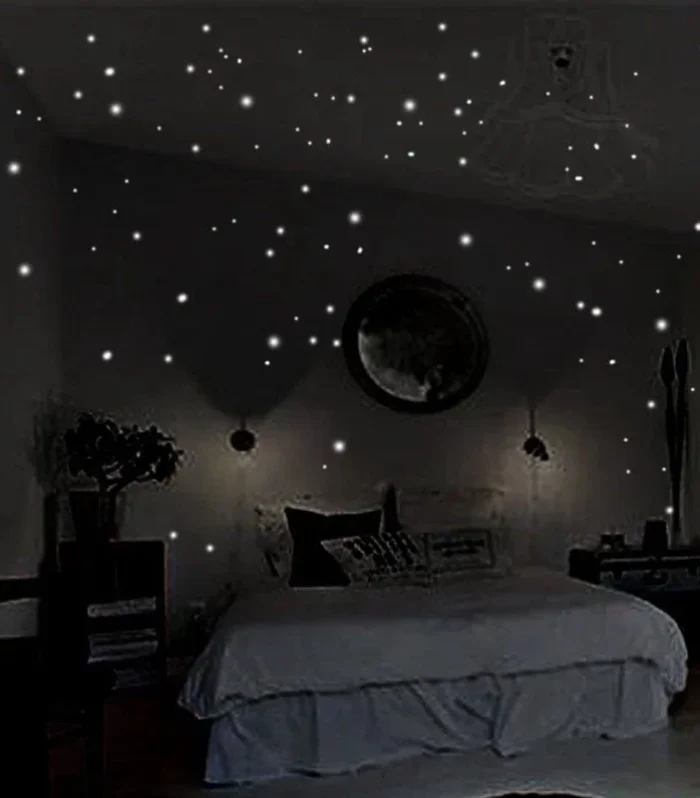 407pcs Luminous Wall Stickers Wall Decor Glow In The Dark Star Vinyl Sticker for Kid Room Creative Fluorescent Party Decoration