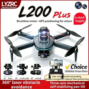 New L200 Plus GPS Drone Factory 4K Professional HD Dual Lens 3-Axis Gimbal 360° Laser Obstacle Avoidance Brushless RC Quadcopter
