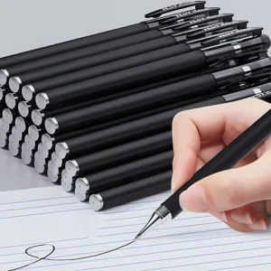 10pcs 0.5mm Frosted Bullet Tip Black Ink Gel Pen Colored Aesthetic Stationery Supplies Ballpoint & Office Pencil Writing School