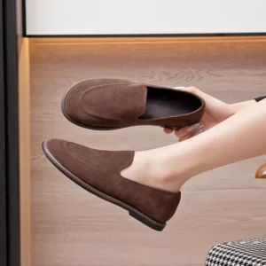 AIYUQI Loafers Women 2025 New Spring Round Toe One Foot Slip-on Shoes Women Soft Flats Shoes Women