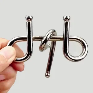 Classic IQ Magic Metal Wire Puzzle Thicker 60MM Disentanglement Brain Teasers for Adults Kids Challenging Logic Educational Toys