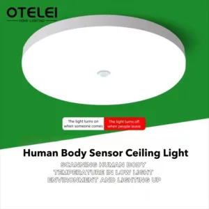 Motion Sensor LED Ceiling Light Human Infrared Sensing Light Home Garage Attic Front Door Corridor Staircase Warehouse Light